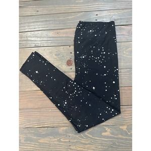 LulaRoe Women's T/C Leggings Black with Galaxy Stars25